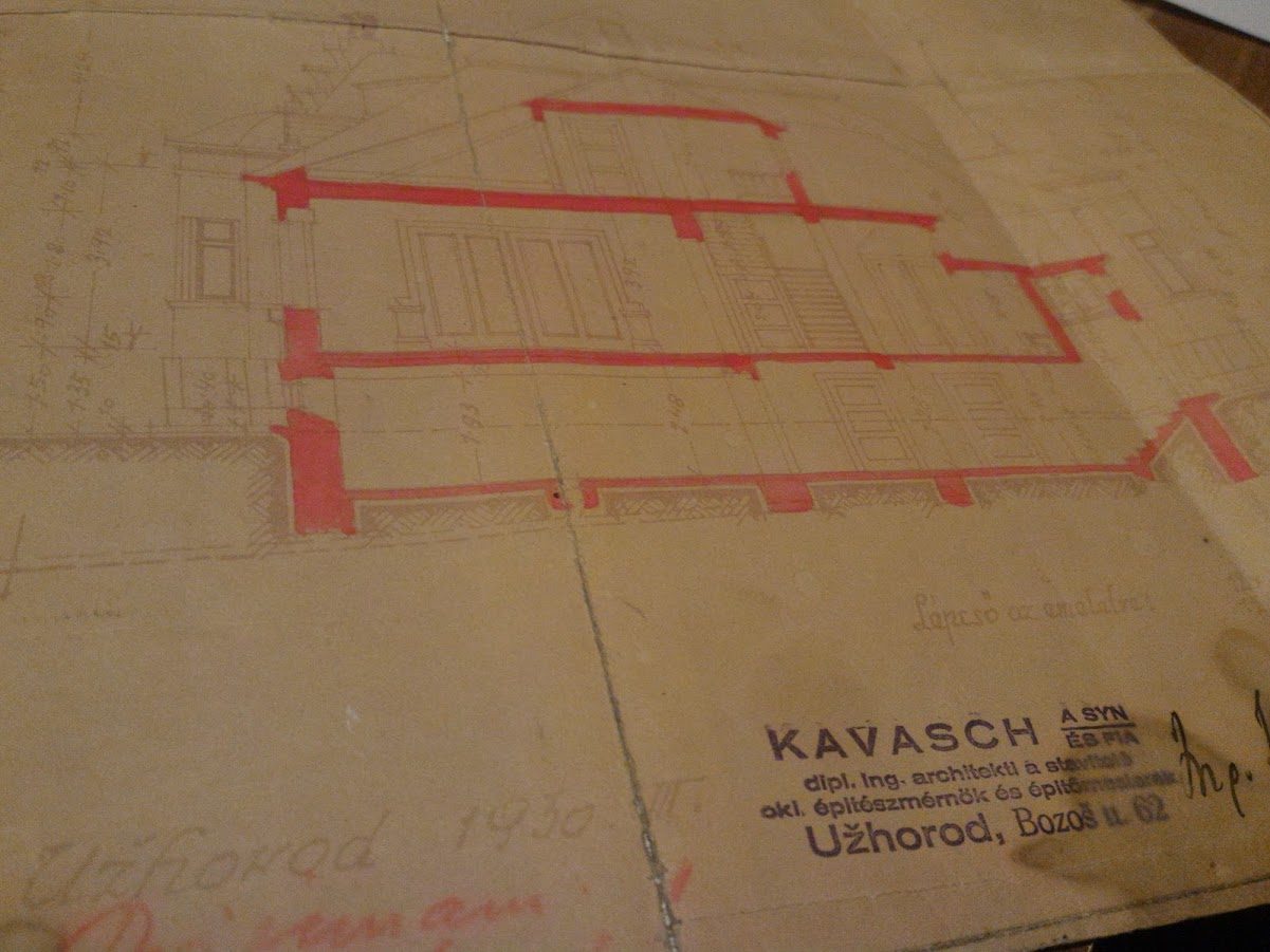 Pečiatka Kavasch a syn, Užhorod, na projekte vily