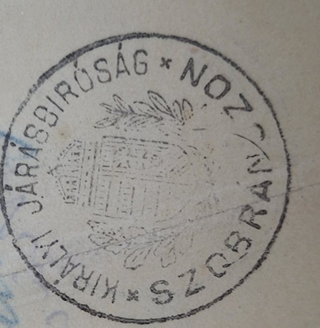 Stamp of the court in Sobrance